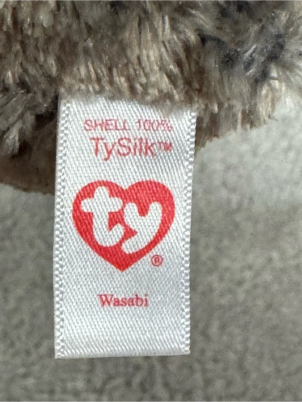 Ty Beanie Boos Wasabi the Baboon Plush 6” Gray Stuffed Animal Soft Toy